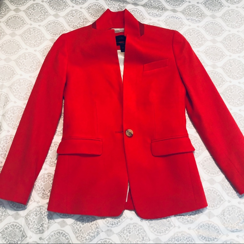 J Crew Regent wool blazer in orange - nwot - 00